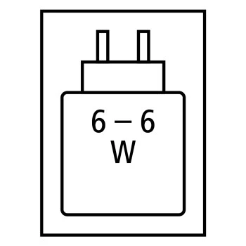 Benötigte Höchstleistung Netzteil: 6.0 W / Benötigte Mindestleistung Netzteil: 6.0 W / USB PD: Nein 