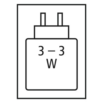 Benötigte Höchstleistung Netzteil: 3.0 W / Benötigte Mindestleistung Netzteil: 3.0 W / USB PD: Nein 