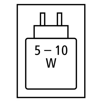 Benötigte Höchstleistung Netzteil: 10.0 W / Benötigte Mindestleistung Netzteil: 5.0 W / USB PD: Nein 