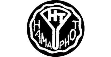 The Hamaphot logo until 1949, with a powder flash unit as its symbol