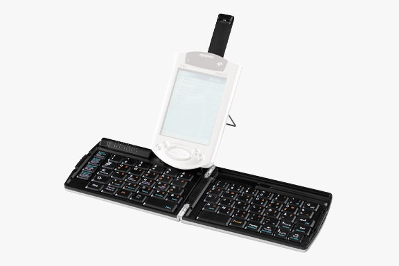 Klappbare Tastatur mit Halterung für PDA und Handheld PCs