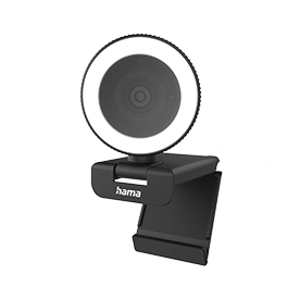 Hama Webcam mit Ringlicht "C-850 Pro", QHD 2K, mit Mikrofon, Fernbedienung, LED