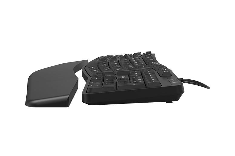 Side view of Hama Ergonomic Keyboard "EKC-400" with separate palm rest