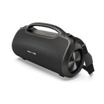 Black loudspeaker on a white background